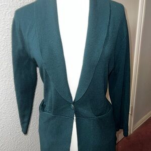 Dark Green Knit Cardigan